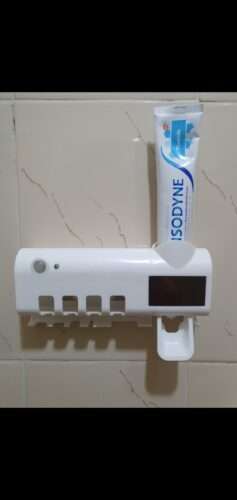 Uv Light Sterilizer Toothbrush Holder Cleaner Toothpaste Dispenser photo review
