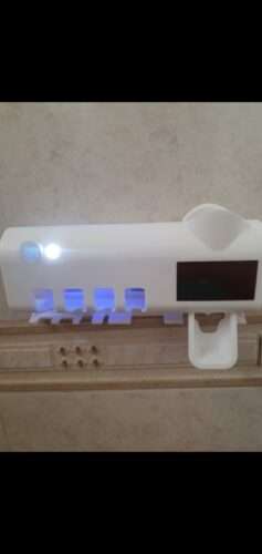 Uv Light Sterilizer Toothbrush Holder Cleaner Toothpaste Dispenser photo review